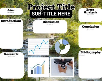 Sjabloon Science Fair Project posterbord - voor een display van 48 x 36 inch