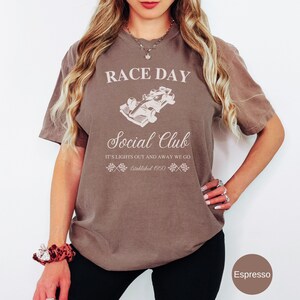 Race Day Social Club Comfort Colors® shirt, It&#39;s Lights Out and Away We Go Formula 1 Race Day, Racing Fan Club Shirt, Formula One Fan shirt