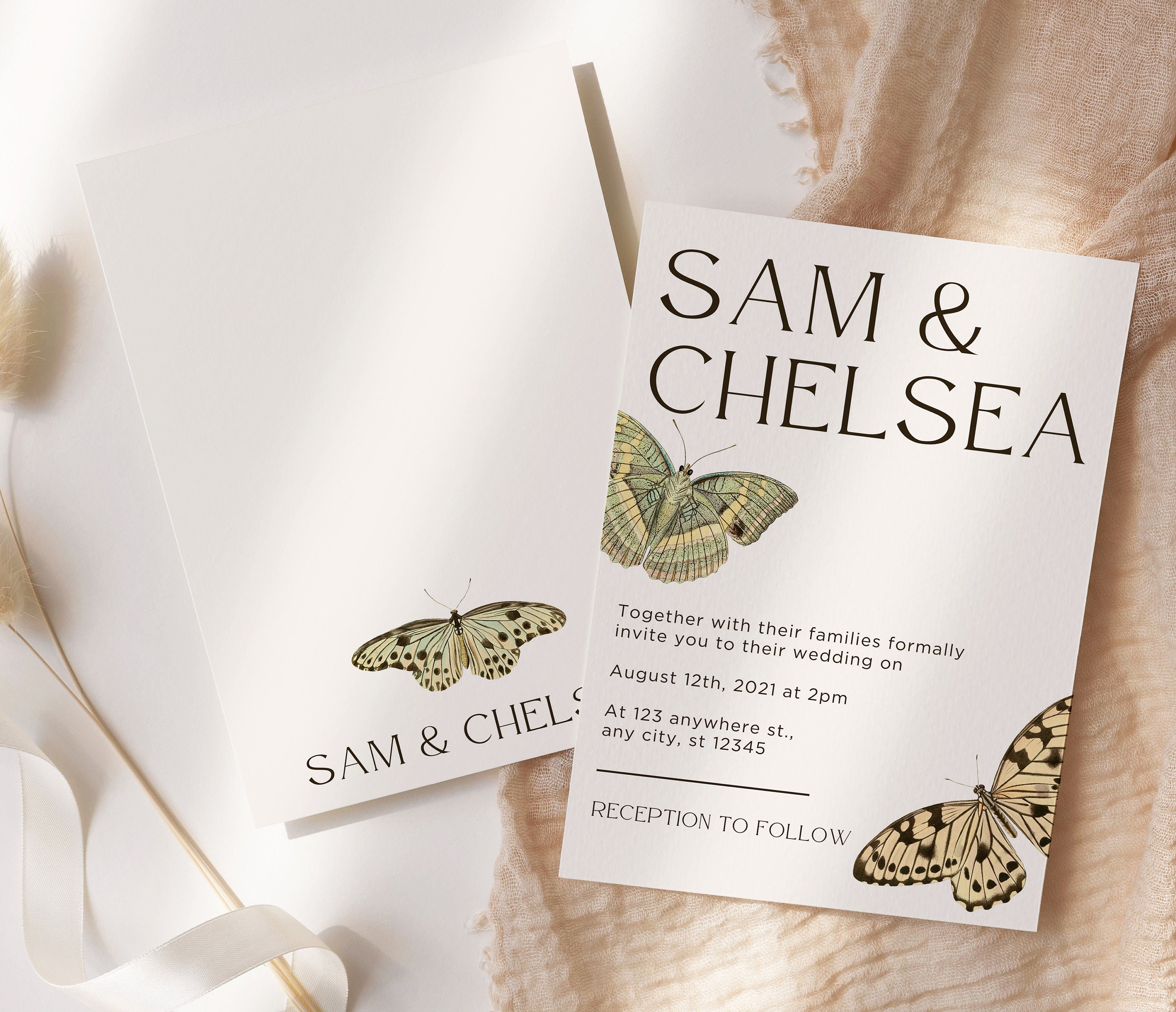 Butterfly Wedding Invites
