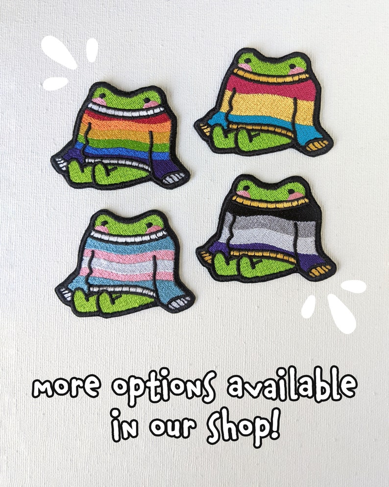 Trans Frog Patch - Etsy