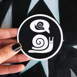 Snail on Snail Waterproof Matte Vinyl Sticker