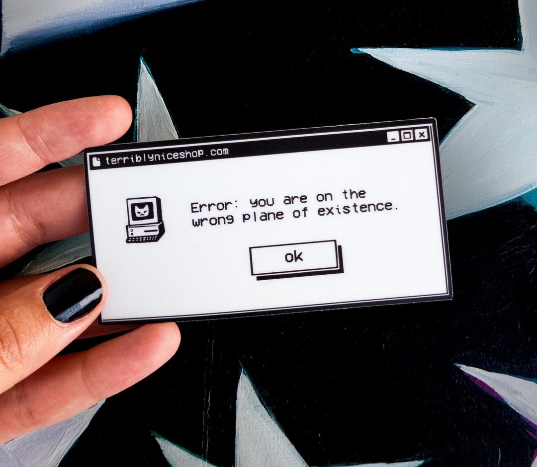 Error Window Waterproof Matte Vinyl Sticker - Etsy
