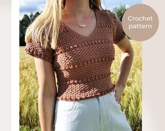 Pebbly tee - Crochet pattern - Made to measure