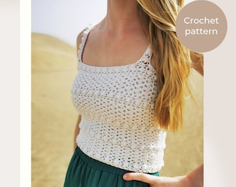 Pebbly Tank Top - Crochet pattern - Made to measure