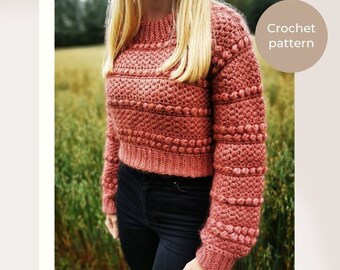Pebbly Sweater - Crochet pattern - Made to measure