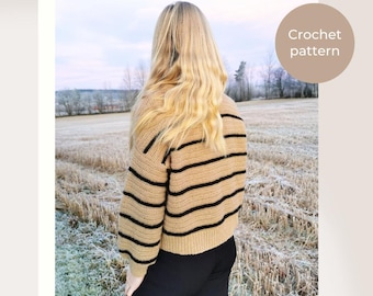 Camaiore Sweater - Striped crochet sweater - Made to measure