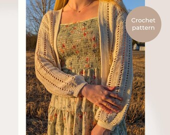 Selma Cardigan - crochet pattern - made to measure
