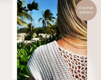 Bintan Tee Crochet Pattern: Summer Top, Any Size (PDF Pattern)