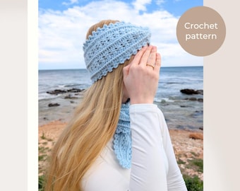 Frost & Fern Ear Warmer - Crochet headband