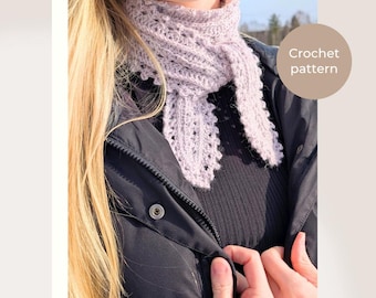 Frost & Fern Mini Scarf - Crochet Mini Wrap