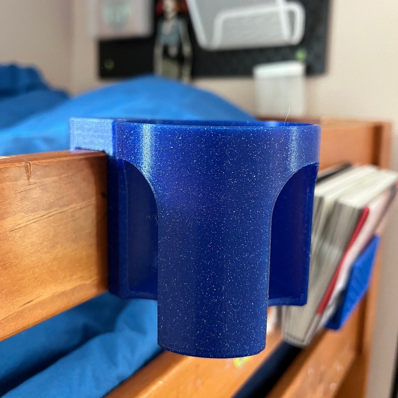 Open Design Bunk Bed Cup Holder, Dorm Room Cup Holder. 3.25 Inch Inside