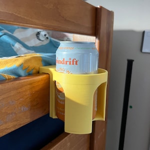 Open Design Bunk Bed Cup Holder, Dorm Room Cup Holder. 3D printed