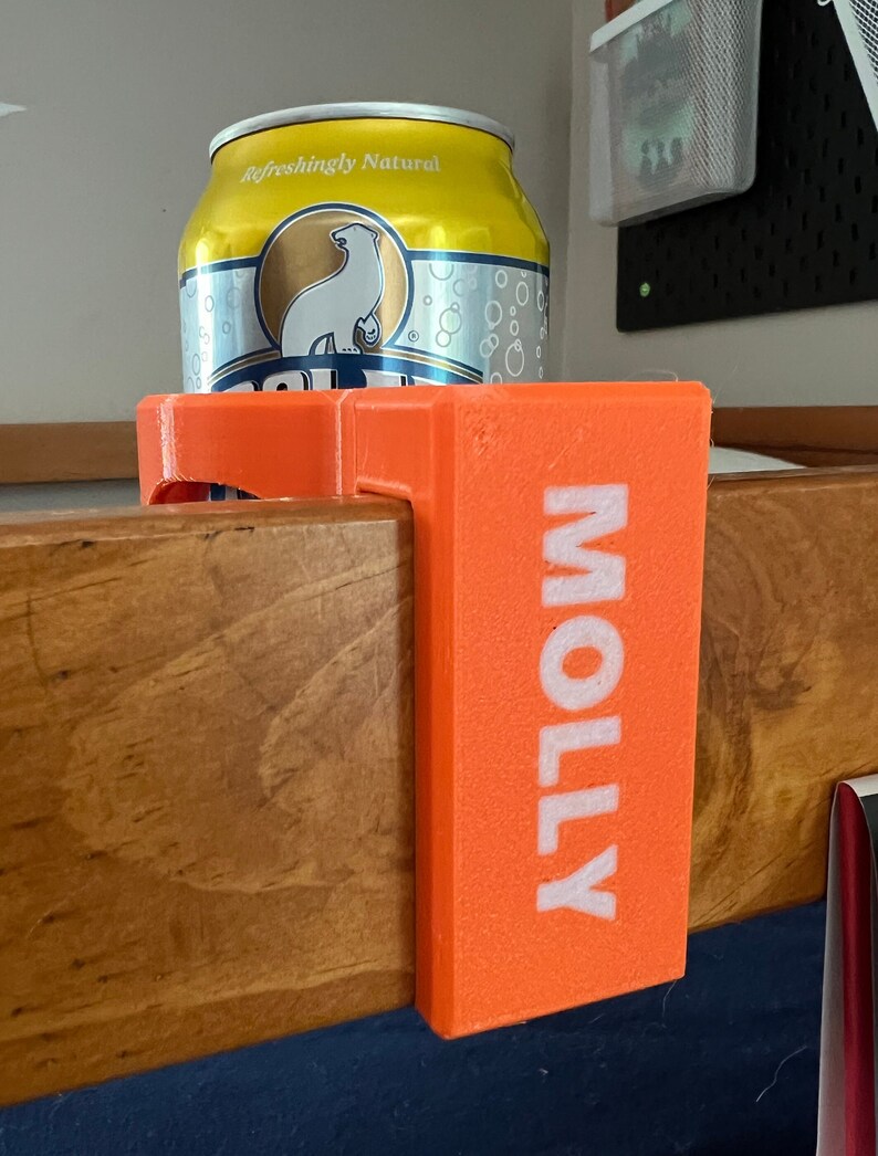 Open Design Bunk Bed Cup Holder, Dorm Room Cup Holder. 3.25 Inch Inside