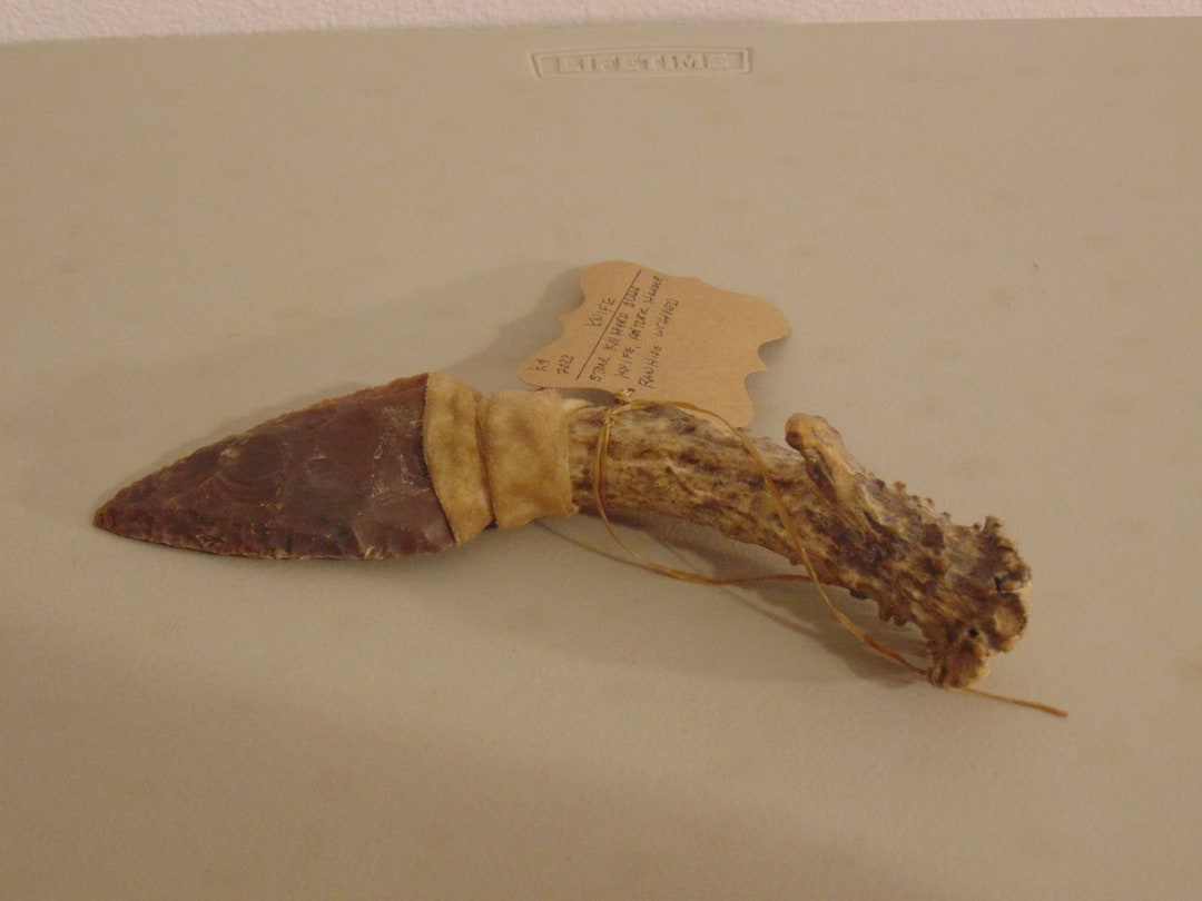 Stone Knapped Point Knife Etsy