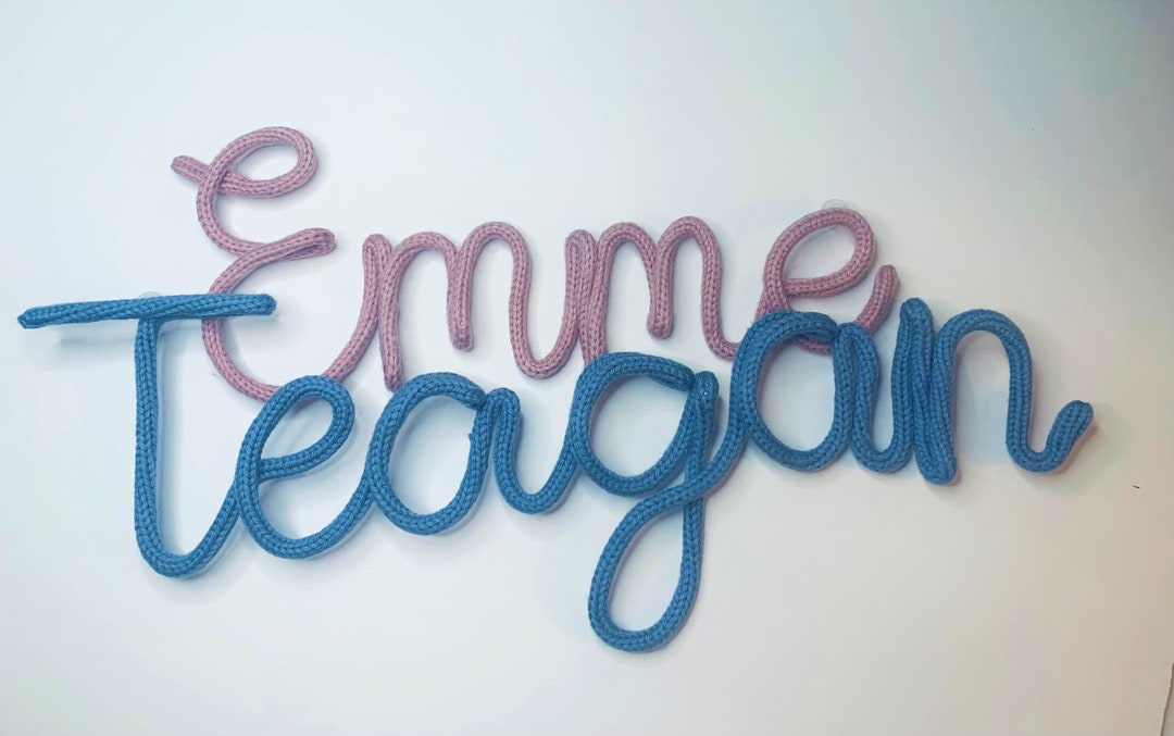 Custom Knitted Wire Lettering and Designs - Etsy