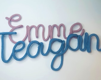 Letras y diseños personalizados de alambre tejido