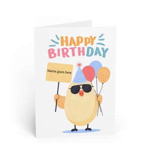 Alles Gute zum Geburtstag Grußkarten, Personalisierte Geburtstagskarte, Spaß Feier Karte, Einzigartige Karte für Freunde, Süßes Tier Design
