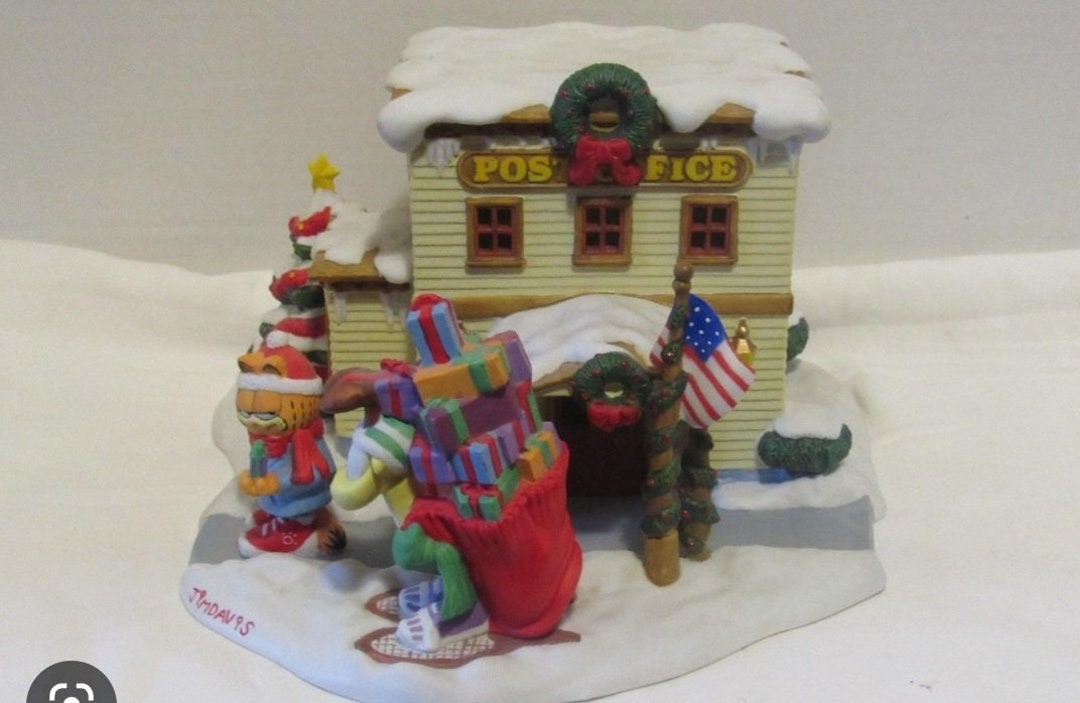 Vintage Garfield post Office Christmas Village Etsy
