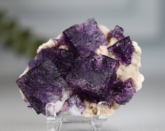 Fluorita Cúbica Roxa Escura | Fluorita Bruta