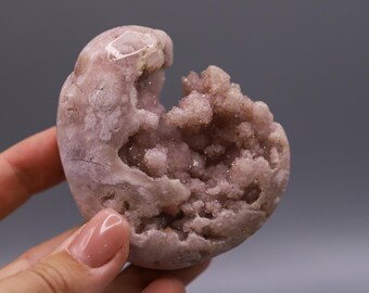 Pietra di palma drusa di ametista rosa