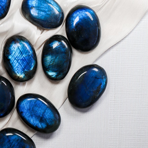 High Grade Blue Labradorite Palmstone