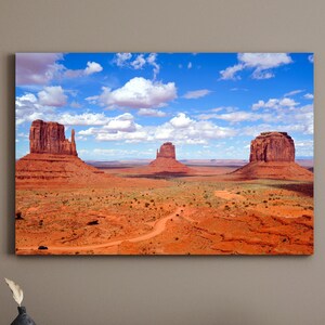 Monument Valley Matte Canvas Photo Print, Large Scenic Landscape Print, Arizona Scenic Landscape Print, Ready To Hang Print