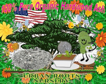Organic Hardwood Ash: Garden Plant Fertilizer, Nitrogen, Pottery, Soap Making, Curing, Chicken Poultry Dust Bath Animal Use, Many Uses! USA!