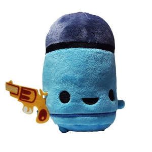 Pluszowa zabawka Enter the Gungeon Bulletkin Cobalt Blue autorstwa Ericka Scarecrowa x Devolver Digital