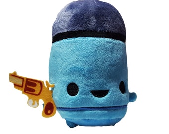 Enter the Gungeon Bulletkin Cobalt Blue plush by Erick Scarecrow x Devolver Digital