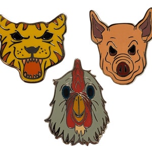 Hotline Miami pin set A by Erick Scarecrow x Devolver Digital