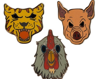 Hotline Miami pin set A by Erick Scarecrow x Devolver Digital