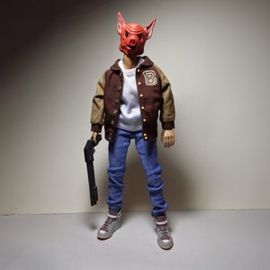 Hotline Miami Jacket figure by Erick Scarecrow x Devolver Digital