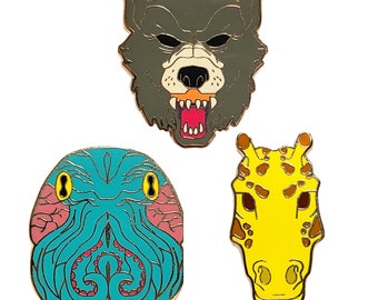 Hotline Miami pin set C by Erick Scarecrow x Devolver Digital