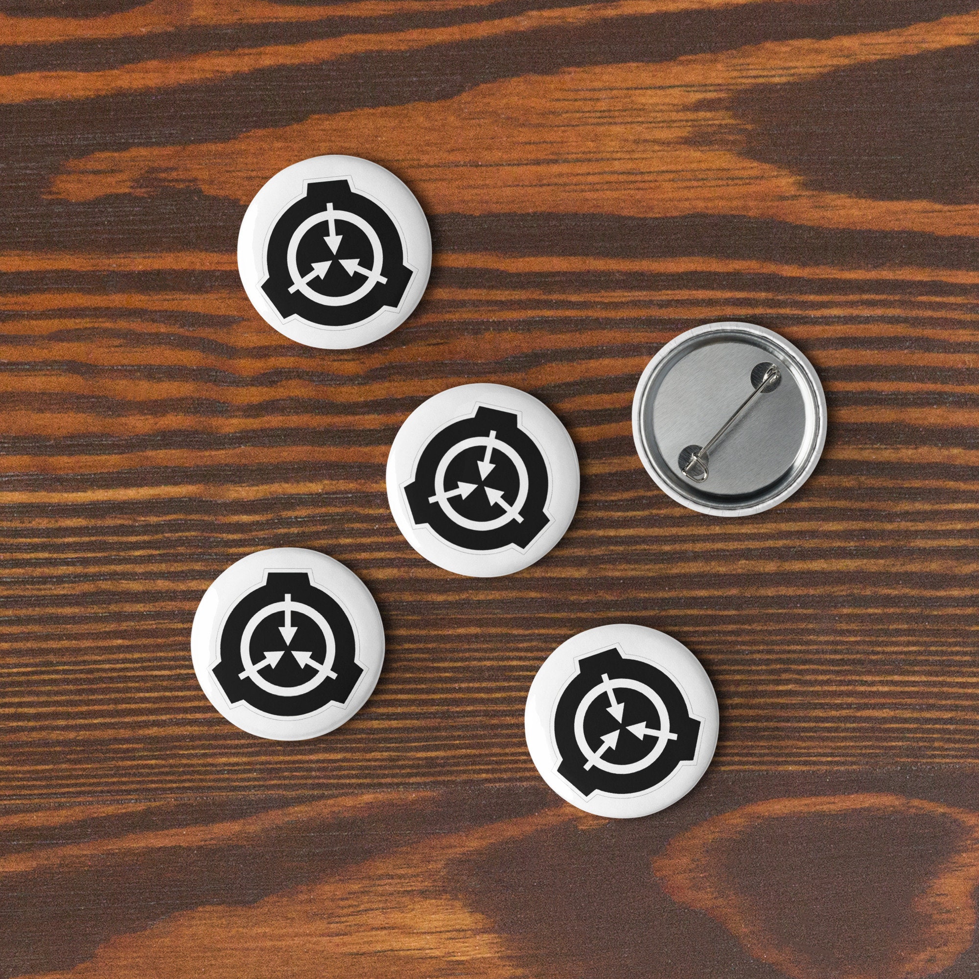 SCP-Secure, Contain, Protect - Foundation Themed Enamel Pins by