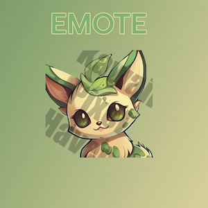 LEAF CAT EMOTE | Twitch | Discord | YouTube | Streaming | Cute Pet Emotes | Bundle Pack | Emotes For Streamers | Chibi | Instant Download