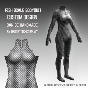 Fish Scale Bodysuit Pattern | Mermaid Cosplay, Fantasy Zentai Costume (PDF Download)