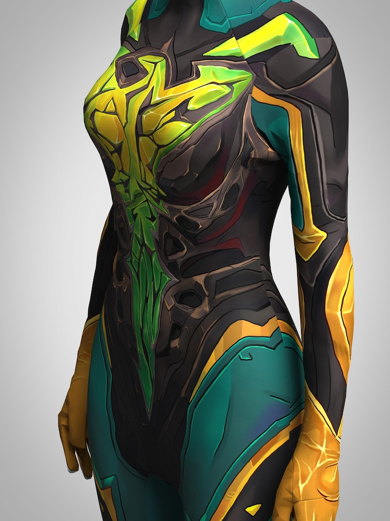 Dark Phoenix Inspired Cosplay Pattern | Cosmic Energy Bodysuit Template ...