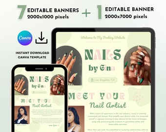 Nail Tech Acuity Scheduling Template, Editable DIY Booking Site Template, Lash Artist Booking Site Template, Hair Stylist Acuity Template