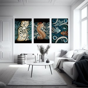 Maori Abstract Art Collection | Little fish | Maori Design
