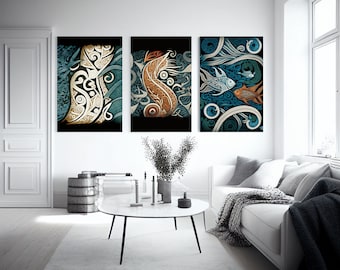 Maori Abstract Art Collection | Little fish | Maori Design