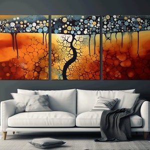 Aboriginal Dreamscapes Collection - 3-Panel Art and 2 Individually Detailed A0 Prints