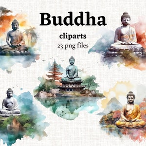 Buddha PNG Bundle, Buddha Clipart, Spiritual PNG Set, Buddhism Clipart, Mindfulness Graphics, Deep Meditation PNG, COmmercial Use CLiparts