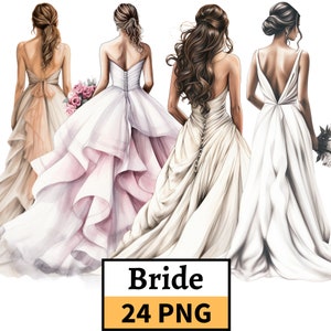 Pacchetto sposa Clipart, Clipart matrimonio, Sublimazione matrimonio, Immagini del giorno del matrimonio, Invito matrimonio, Creazione biglietti matrimonio, Pianificazione matrimonio,