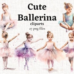 Piccola ballerina clipart, carina ballerina PNG, carina clipart balletto, tutù ragazze clipart, immagine acquerello rosa ballerina, grafica ballerina