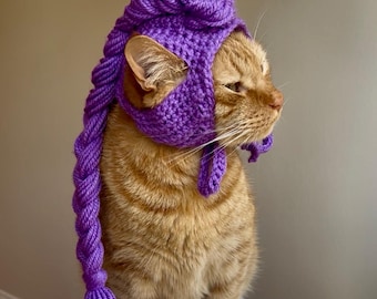 Crochet Braided Cat Hat: Costume for Pets