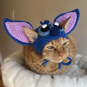 Crochet Stitch Alien Cat Hat: Pet Costume