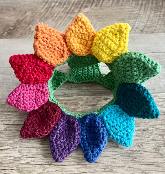 Rainbow Crochet Flower Cat Hat: Pride Pet Costume - Etsy display picture 3