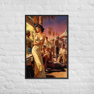 Vintage L.A. glamour on the boardwalk - movie art print