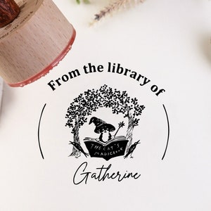 Personalized From the Library of Book Stamp/self Inking Stamp/custom Book  Belongs to Stamp/ex Libris/teacher Gift/gift for Book Lover 