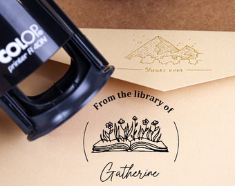 From The Library of |Custom Library Stamp|Personalized BOOK Stamp|Custom Library Stamp|Gift for book lover|Book Stamps|Gift for Booklover